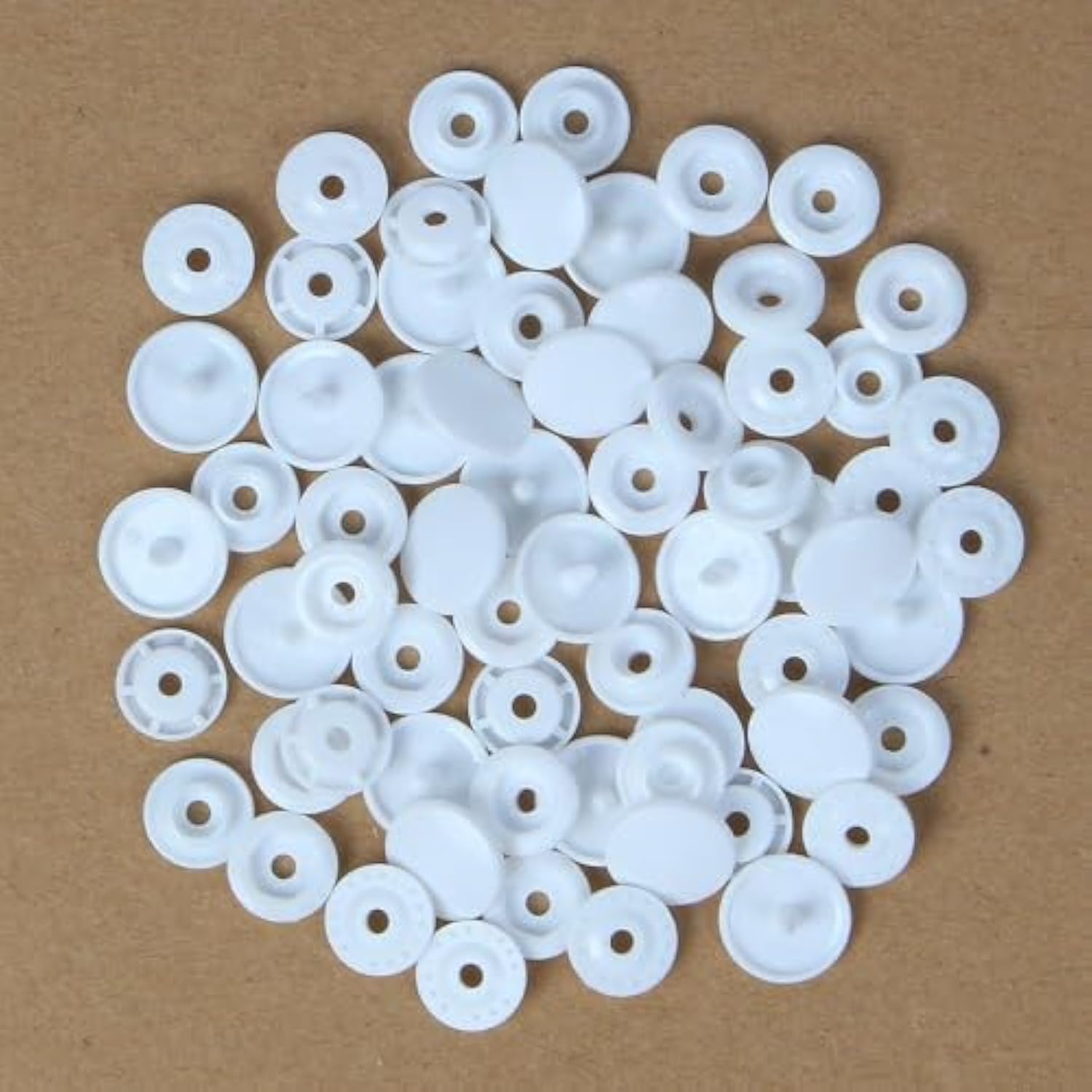 1000Set Kam Resin Snap Buttons T5 White Color