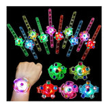 48pcs LED Light-Up Fidget Spinner Bracelets Glow in Dark Party Favors for Kids