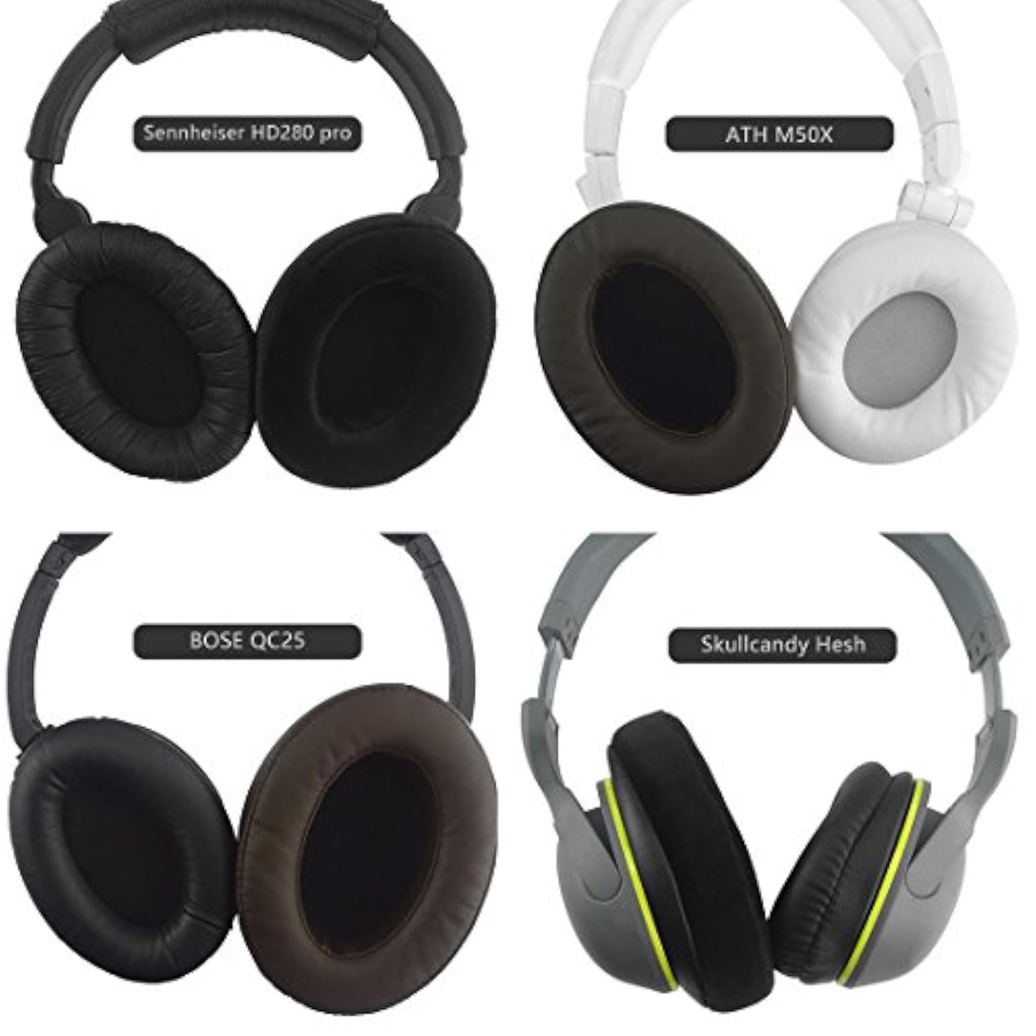 Geekria Comfort Velour Replacement Ear Pads Compatible with Sony, SteelSeries Arctis, Turtle Beach, Skullcandy, HyperX and Other Large or Mid-Sized Over-Ear Headphones, Ear Cushions (Black)