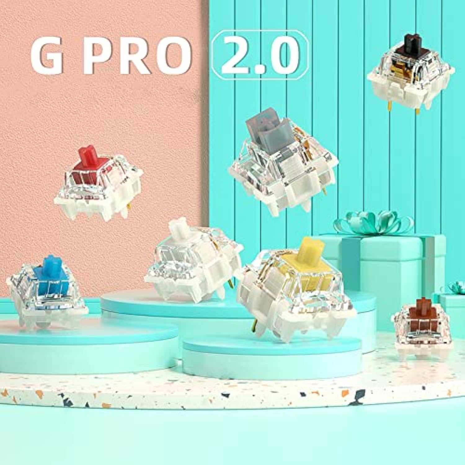 Gateron Pro 2.0 Switch 3-Pin Prelubricated Rgb Yellow Red Brown Compatible Mx