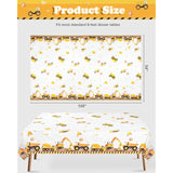 3Pcs Truck Plastic Birthday Party Tablecloths,Construction Themed Table Cover For Kids Boy Parties Baby Showers Supplies, 54 X 108Inch
