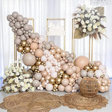 Nude Neutral Balloon Garland Arch Kit-119Pcs Tan Beige Double Stuffed