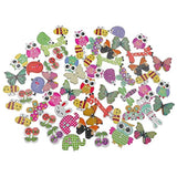 Wooden Buttons Natural Wood 2-Holed Fastener Buttons For Sewing Knitti