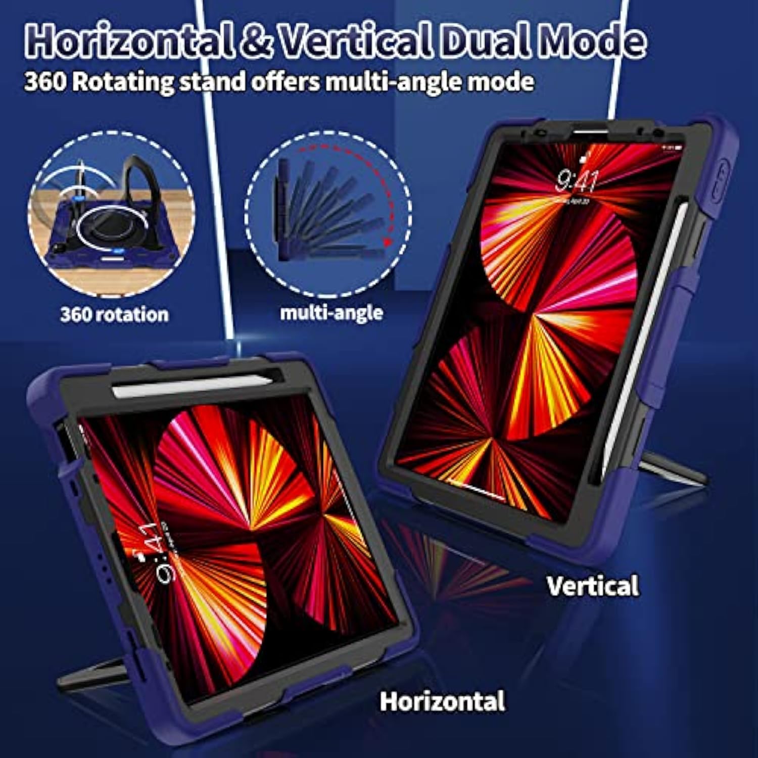 For Ipad Air 5Th Generation Case 2022 / 4Th Gen 2020 10.9 In With Screen Prote