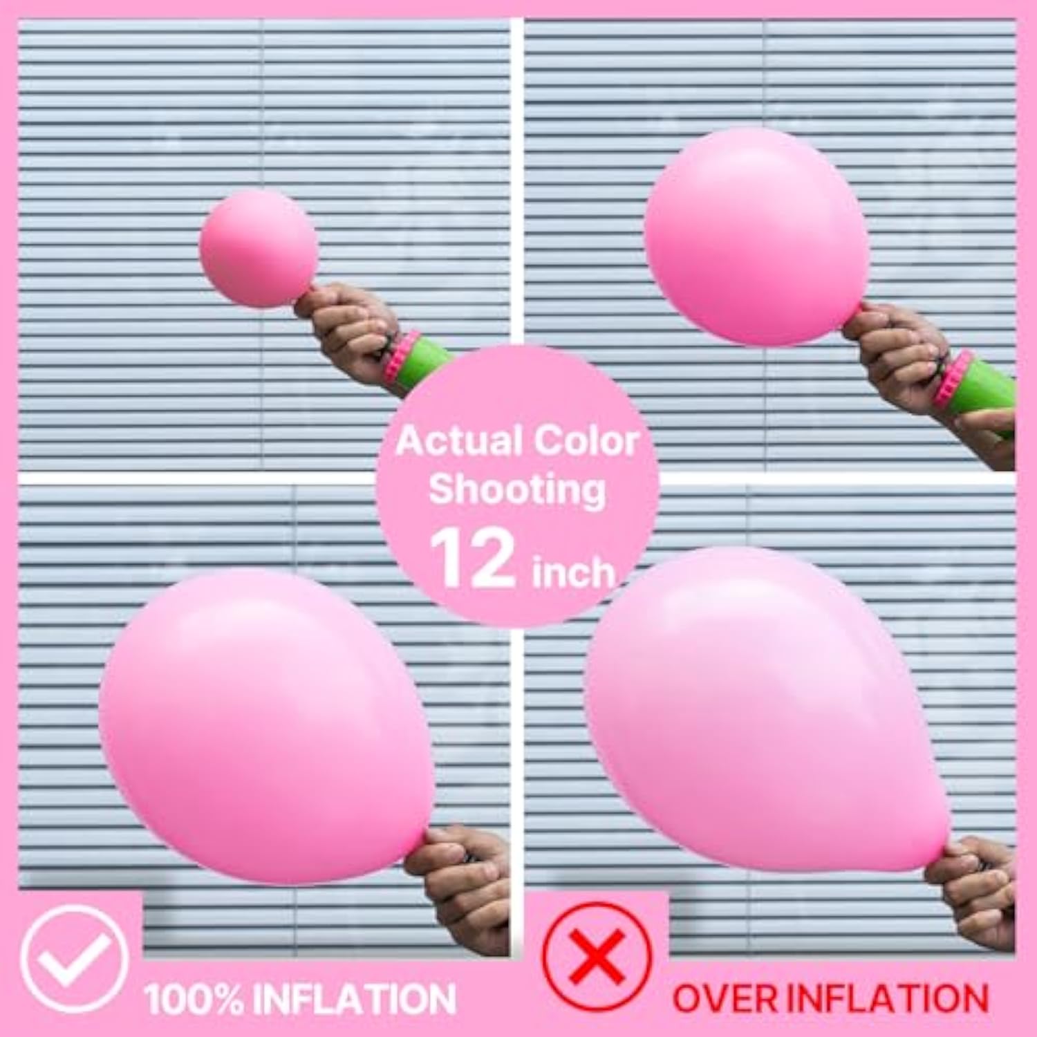 Pink Balloon Arch Kit (100 Pcs): Matte Latex Balloons for Party Decor