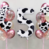 40" Cow Print Number 5 Balloon Foil Mylar for 5th Birthday Party Decor