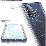 Designed For Samsung Galaxy S20-Fe 5G Case, Crystal Glitter Clear | With [Built-In Screen Protector], Full-Body Protective Shockproof Rugged Bumper Phone Cover