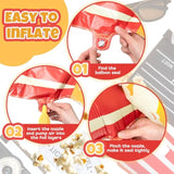 2 Pack 4Ft Giant Standing Popcorn Balloons 3D Circus Carnival Foil Popcorn Balloons For Movie, Circus Carnival Theme Birthday Baby Shower Back To School Cannes Party Decorations