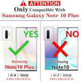 For Samsung Galaxy Note 10 Plus Case With Screen Protector:[Military Grade Drop Tested] Ring Holder Kickstand Shockproof Anti-Slip Protective Phone Case For Note 10 Plus 6.8- Red