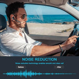 Wireless Headset,Bluetooth Headset with 500mAh Charging Case, Single Ear Bluetooth Cell Phone Headsets with Noise Canceling Mic for Office Business