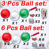 3 Pcs Outdoor Decorations, Large Inflatable Balls, Christmas Ornaments For Front Door Yard & New Year Festive (11 Inch B