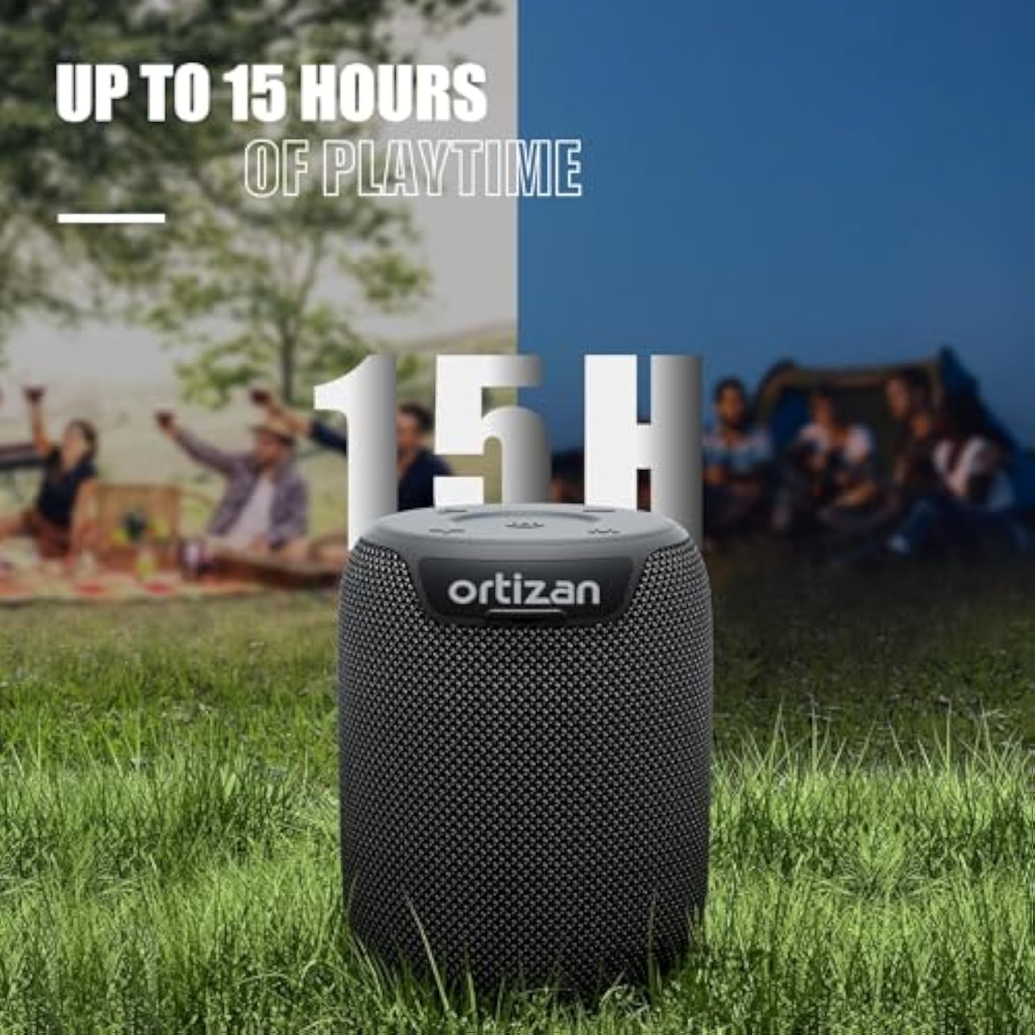 Portable Bluetooth Speaker With Big Sound,Punchy Bass,Ipx7 Waterproof,15H Playtime,Bluetooth 5.3,Aux&Tf Card,Stereo Pairing,Small Wireless Speaker For Outdoor,Electronic Gadgets,Gift Ideas