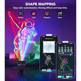 App Dj Laser Lights Professional - 200+ 3D Rgb Animation Laser Light Show, Hand Drawing, Custom Patterns, Sound Actived & Dmx Sync For Party, Stage, Club