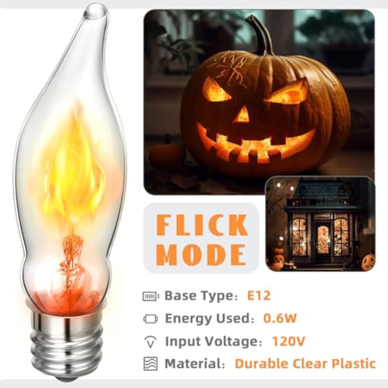 2 Pcs Halloween Accessory Cord With 1 Led Light Bulb 6Ft Cord With On/Off Switch Blow Mold Light For Christmas Village H