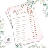Prestige Would She Rather Bridal Shower Game + He Said She Said Bridal Shower Games (50 Guests / 2 Games) | Wedding Shower Games, Bridal Games For Showers, Him Or Her Bridal Party Games Cards, Favors