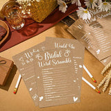 145 Pcs Rustic Kraft Bridal Shower Games 5 Fun Wedding Party Games Activities Set Include 125 Wedding Shower Cards 20 Pencils Bride Groom Bachelorette Party Favor Supplies, For 25 Guests