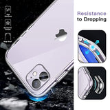 JETech 5 in 1 Case for iPhone 11 6.1-Inch, with 2-Pack Screen Protector and 2-Pack Camera Lens Protector, Non-Yellowing Shockproof Bumper Phone Cover, Full Coverage Tempered Glass Film (Clear)