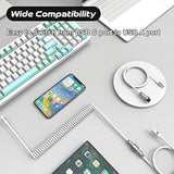 2 In 1 Custom Coiled Usb C To A And C Cable With Detachable Extendable Double