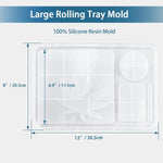 5 Pcs Resin Molds Silicone Molds For Epoxy Resin With Large Rolling Tray Mold And Grinder Mold For Grind And Storage Diy Resin Casting
