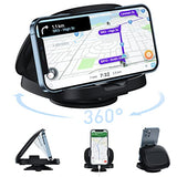 Cell Phone Holder for Car, Vertical Horizontal Car Phone Mount with 360° Rotate Dashboard Cradle Compatible iPhone Samsung Galaxy Android