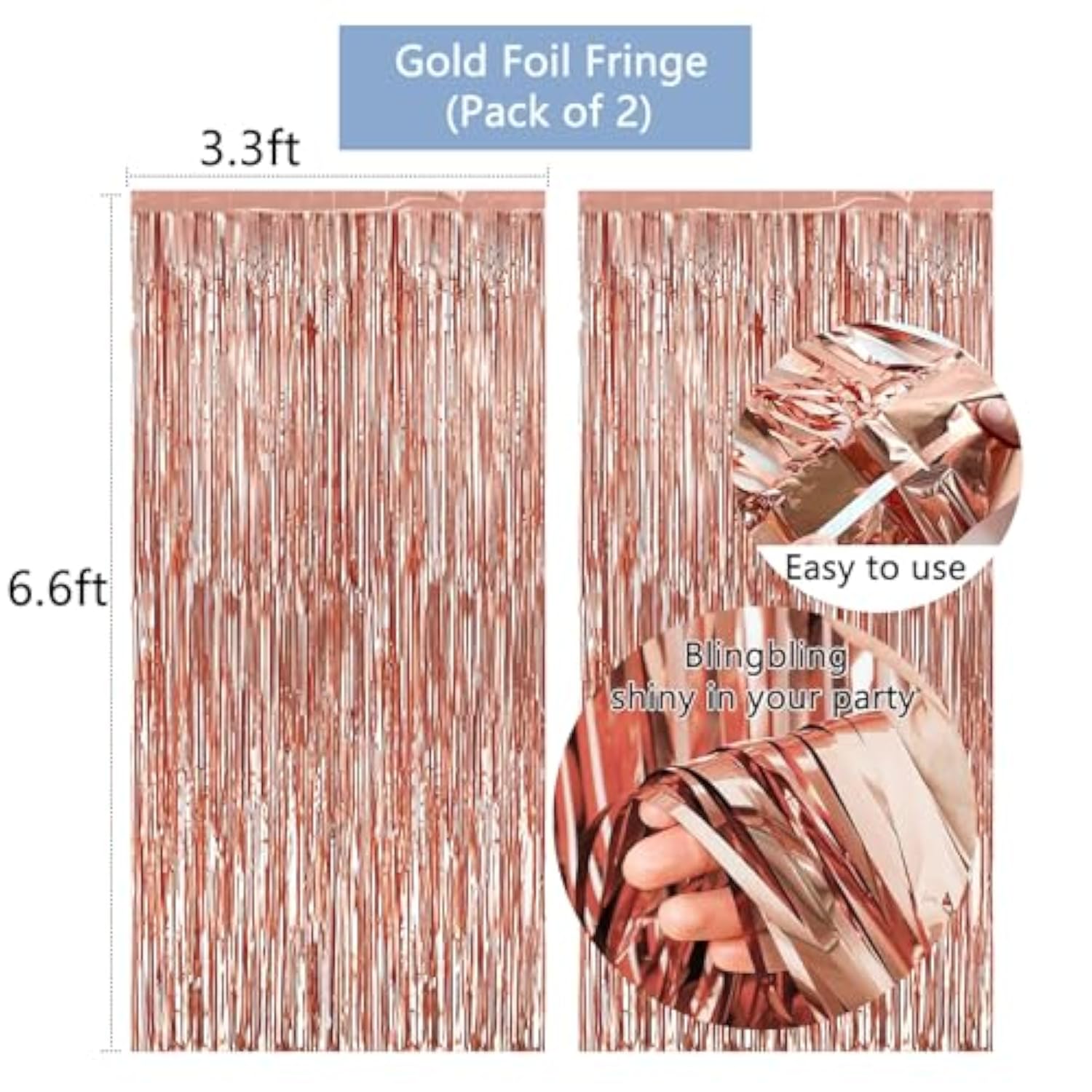 Navy Blue Rose Gold Happy Birthday Decorations Kit, Rose Gold Balloons Birthday Party Supplies For Women Girls Men, Happy Birthday Banner, Circle Dot Garland, Fringe Curtains, Latex Confetti Balloons