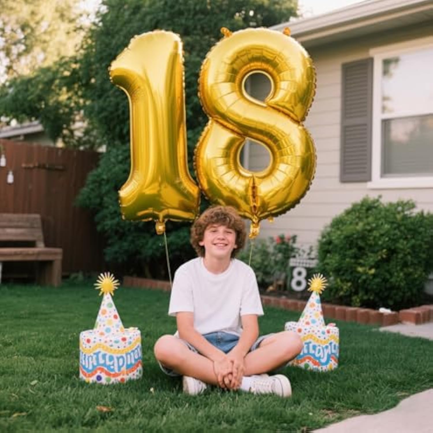 40 Inch Giant Gold Foil Number 8Th 18Th 28Th Birthday Balloons Gold Digit 8 Balloons For Men Women 80Th Anniversary Party Decorations Supplies