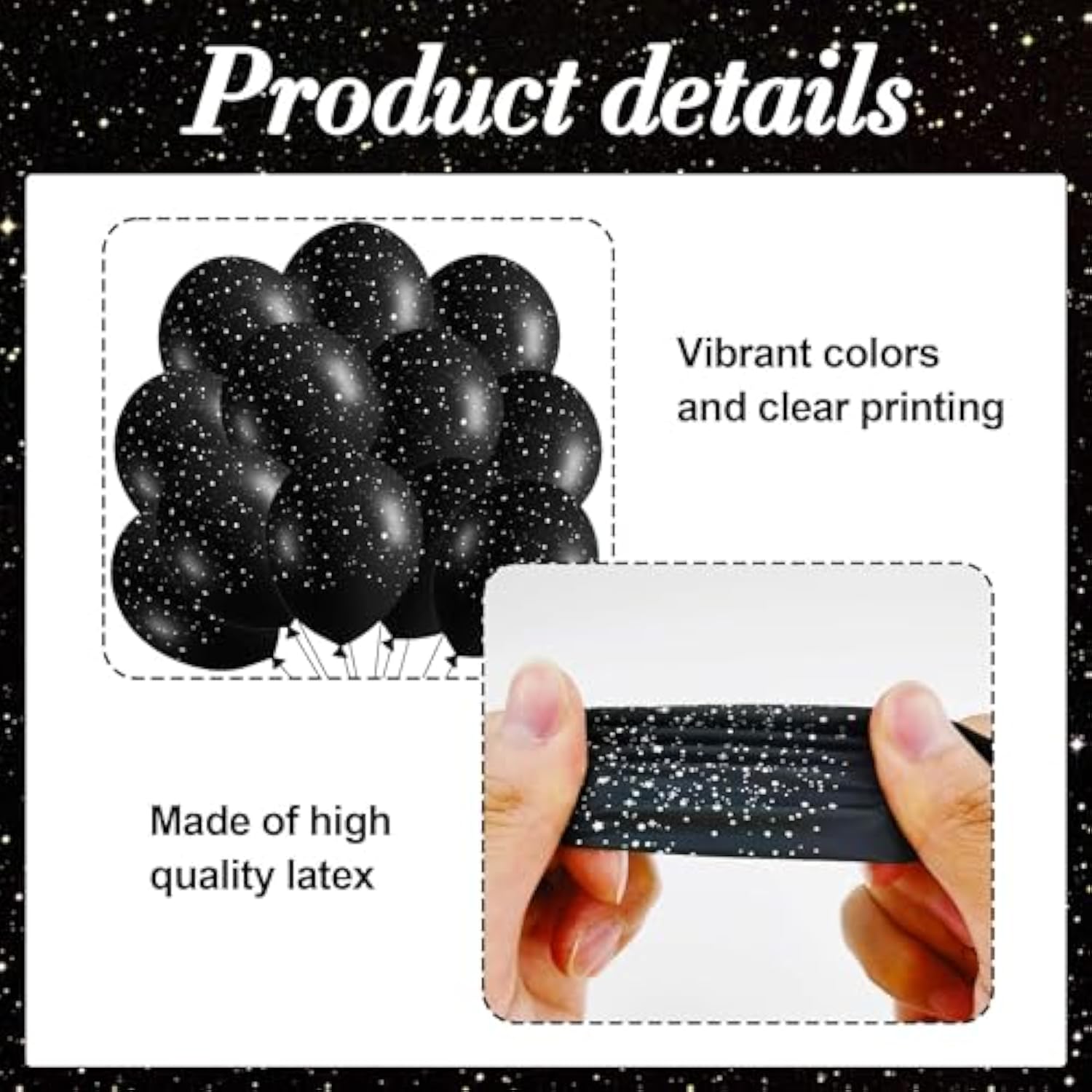 40pcs Galaxy Balloons Outer Space Party Decor Black Star Balloons for Kids