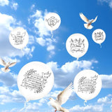 12Pcs White Funeral Memorial Balloons,Remembrance To Release In Sky For Happy Heavenly Birthday Anniversary Death In Memory Of Life Latex Balloon Funeral Party Decorations Supplies Favors Personalized