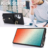 For Galaxy S25 Ultra (Not S25) Case For Women, Crossbody Wallet With Card Slot Lanyard Wrist Strap Shockproof Purse Kickstand Cover For Samsung S25 Ultra.Crossbody Black