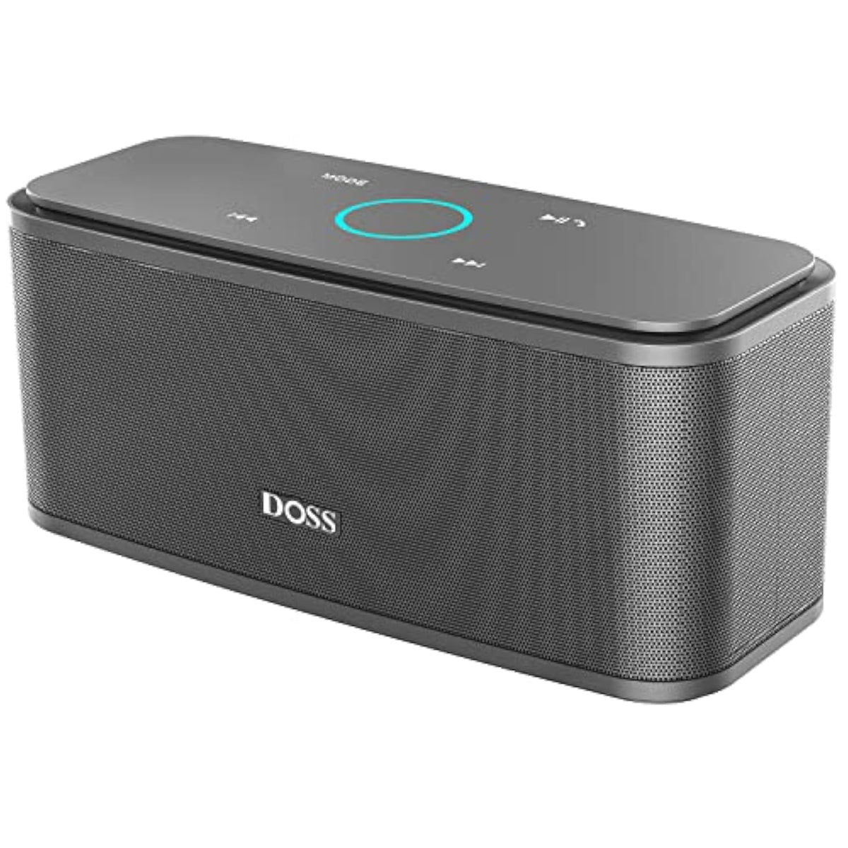 DOSS SoundBox Touch Wireless Bluetooth Speaker with 12W HD Sound and Bass, IPX5 Water-Resistant, 20H Playtime, Handsfree, Portable for Office, Home, Outdoor, Travel- Grey