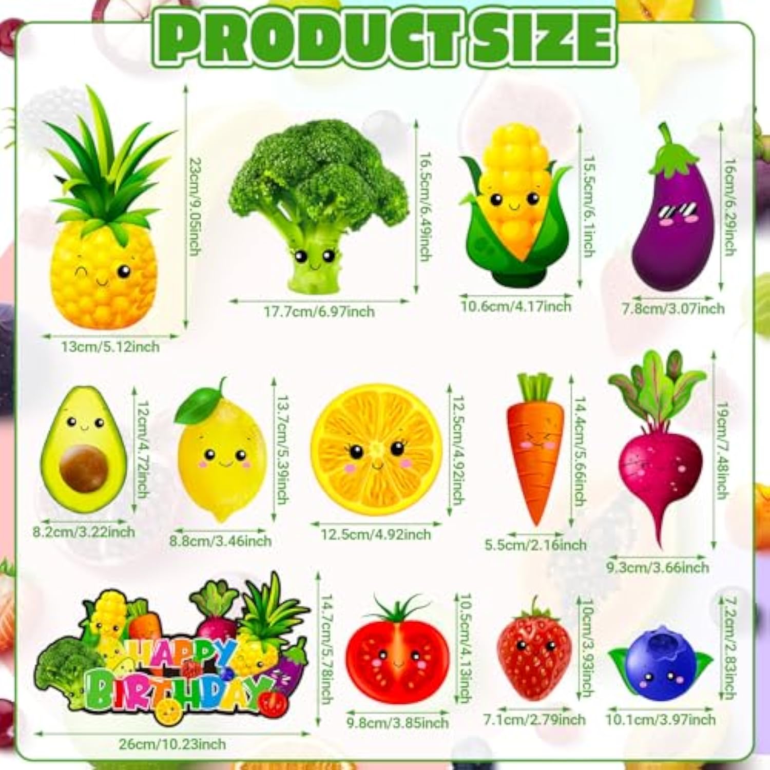 30 Pack Hey One Bear Fruit Birthday Party Decoration Dancing Fruit Hanging Swirls Vegetable Ceiling Streamer Summer Party Supplies For Baby Shower Birthday Party Decoration