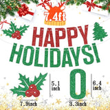 Happy Holidays Banner Merry Christmas New Year Party Decoration Indoor Decor