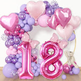 40 Inch Huge Pink 3 Balloon For Girls, Foil Mylar Helium Pink 3 Balloon Number For Girls 3Rd Birthday Little Miss Threenager Birthday Decorations, Celebrations Party Supplies Favors Backdrops