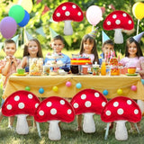 6 Pcs Red Mushroom Balloons Video Game Themed Party Decorations for Kids