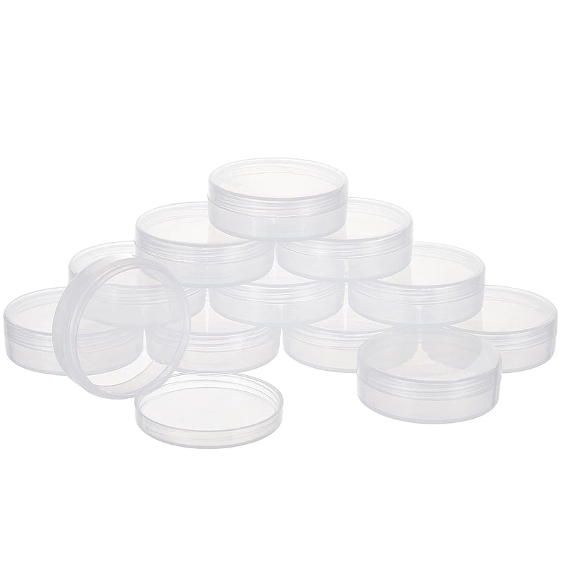 20Pack Pp Round Bead Storage Containers Cylinder Bead Containers Clear Storage