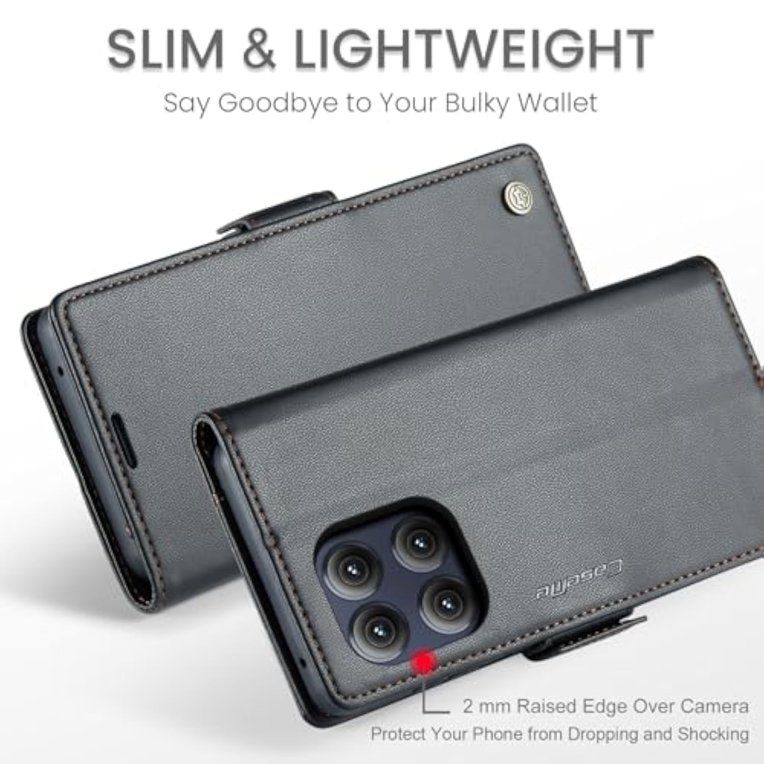 Wallet Case For Moto Edge 2025, Pu Leather Magnetic Flip Case With Rfid Blocking Card Holder Kickstand For Women Men, Shockproof Durable Protective Phone Cover For Motorola Edge 2025 (Black)