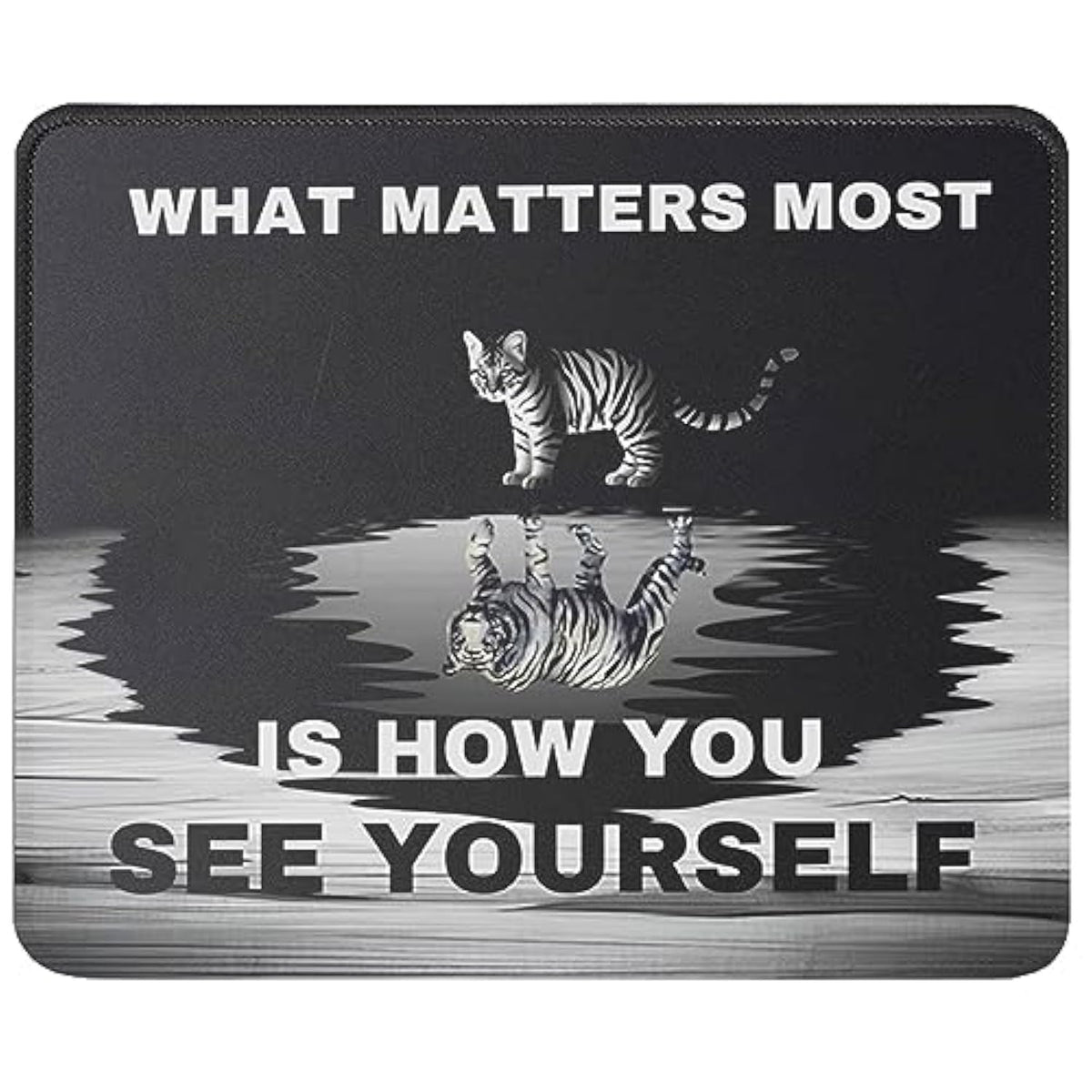 How You See Yourself Cat Mouse Pad For Women, Men - Inspirational Cat Lovers Gift - Gifts For Kitten Cat Owner, Pet, Animal Lovers - Funny Mouse Mat 9.5 Inch
