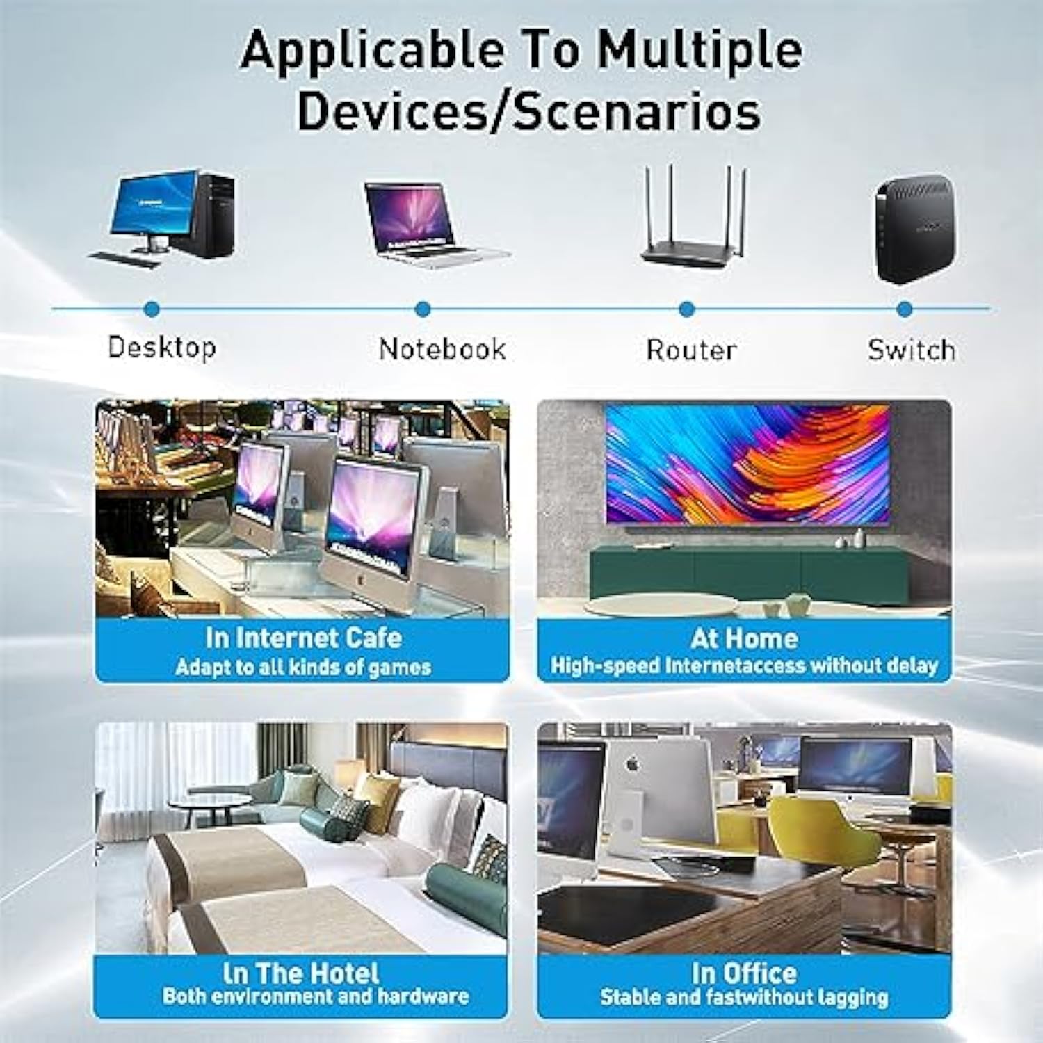 Rj45 Cat6 8P8C Utp Male To Male Stretch Coiled Cable Lan Ethernet Network Patc