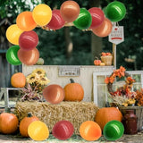 Fall Balloons: 100pc Yellow, Brown, Orange, Green & Red - Thanksgiving Decor