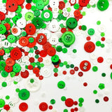 1600Pcs Chrismas Buttons Red Green White Buttons For Crafts Assorted S