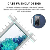 [4 Pack] 2 Pack Tempered Glass Screen Protector + 2 Pack Camera Lens Protector For Samsung Galaxy S20 Fe 5G / Galaxy S20 Fan Edition (6.5-Inch), 9H Hardness Scratch-Resistant
