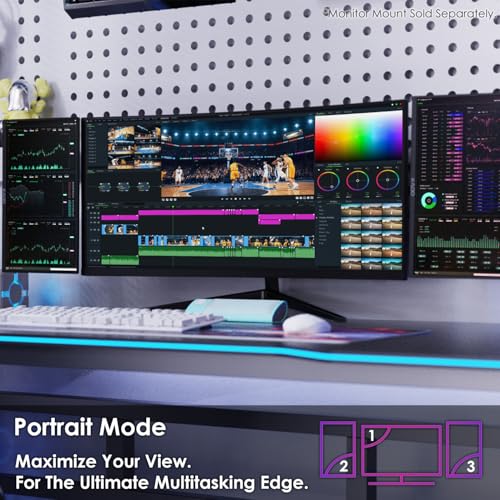 Dual Portable Monitor Setup - 2-Pack 15.6" 1080P Ips Triple Monitor Extender For Laptop, 1920X1080 Hdmi Usb-C 180° Kickstand Built-In Speakers, Stacked Desktop Setup Office Gaming Daytrading
