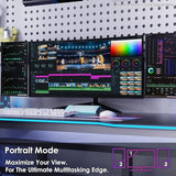 Dual Portable Monitor Setup - 2-Pack 15.6'' Fhd 1080P, Ultra-Slim Laptop Monitor 1920X1080 With Built-In Speakers, Ips Display 180° Kickstand Stacked Desktop Setup Office Gaming Daytrading
