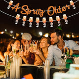 A Spritz Older Banner & Aperol Spritz Garland Orange Glitter Party Decor