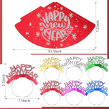 120pcs 2026 New Year Party Hats Tiara Necklaces Squawkers Multicolor