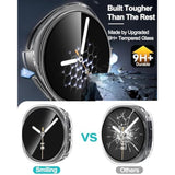 2 Pack Case Compatible With Samsung Galaxy Watch 8 40Mm With Built In Tempered Glass Screen Protector, Hard Pc Case Scratch-Resistant Overall Protective Cover- Transparent