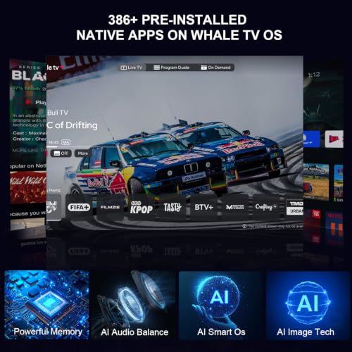 Compatible With Netflix & Built-In Appssmart Projector With Wifi And Bluetooth, Ai Auto Focus & Keystone Portable Movie Projector, Native 1080P 4K Support Home Theater Outdoor Proyector