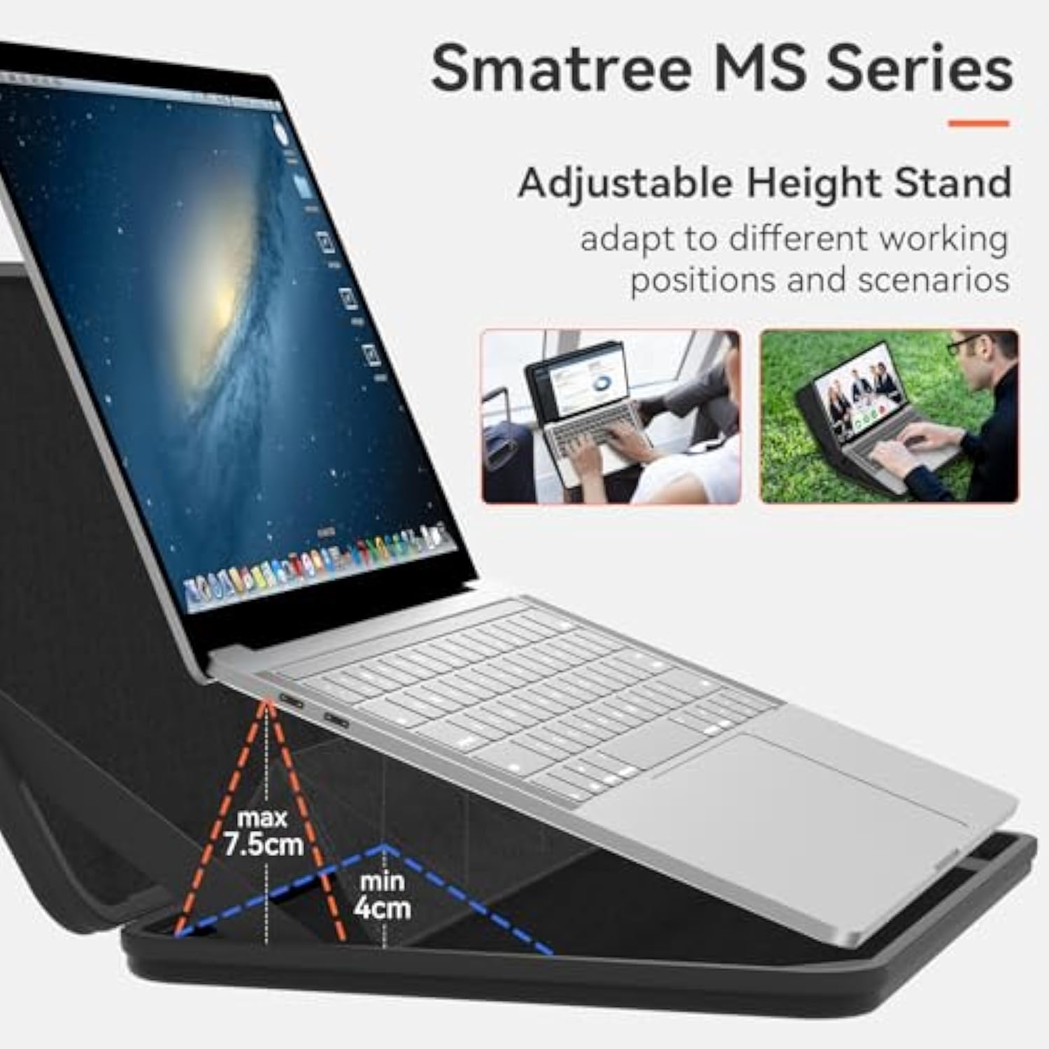 Smatree MS50 Hard EVA Protective Sleeve with Stand Compatible for 14.2 inch Apple MacBook Pro M4 2024/M3/M2/M1/A2918/A2992/A2779, 13.3 inch MacBook Pro 2015-2012/A1502/A1245/A1425, 12.9 inch iPad Pro