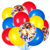 80-Pack Red, Yellow & Blue Latex+Confetti Balloons for Paw & Circus Parties