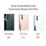 Design For Samsung Galaxy S22 Plus/S22+ Phone Case,Cute Love Heart Luxury Gold Plating Edge Case For Women Men Camera Protection Shockproof Bumper With Side Small Heart Pattern (Pink)